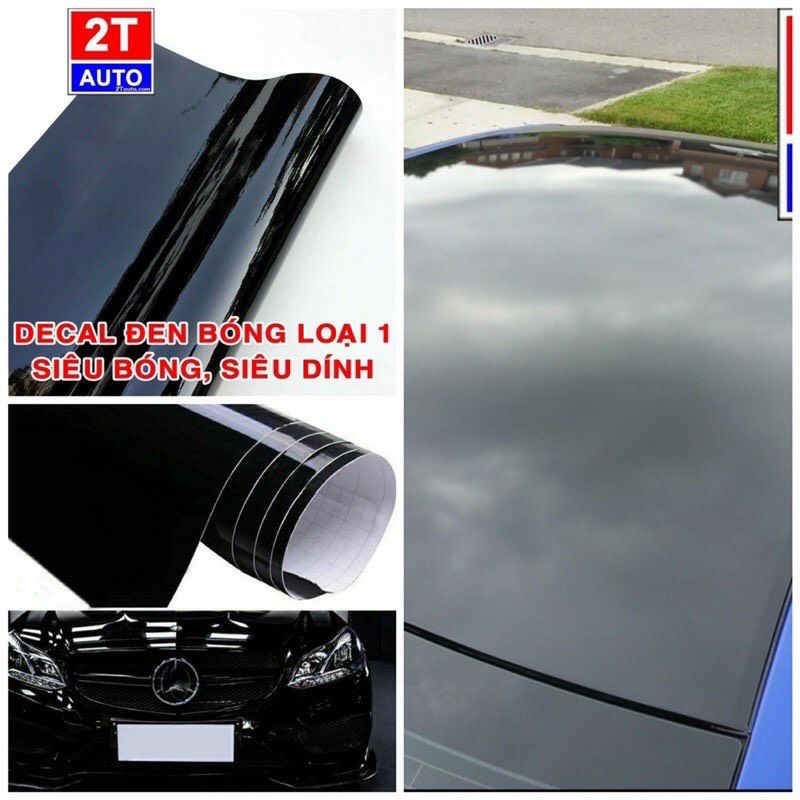 giấy Cuộn decal đề can đềcan ĐEN BÓNG dán trang trí ,nóc trần ô tô xe máy, điện thoại- 100cm DECAL