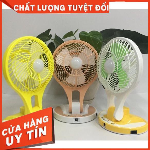 [XẢ KHO] FREE SHIP  Quạt gập tích điện có đèn 5580