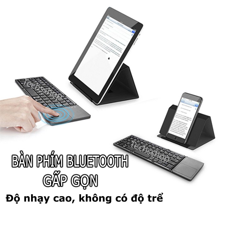 [Mã LIFE25A60K giảm 12% đơn 300K] Bàn phím bluetooth không dây gấp gọn