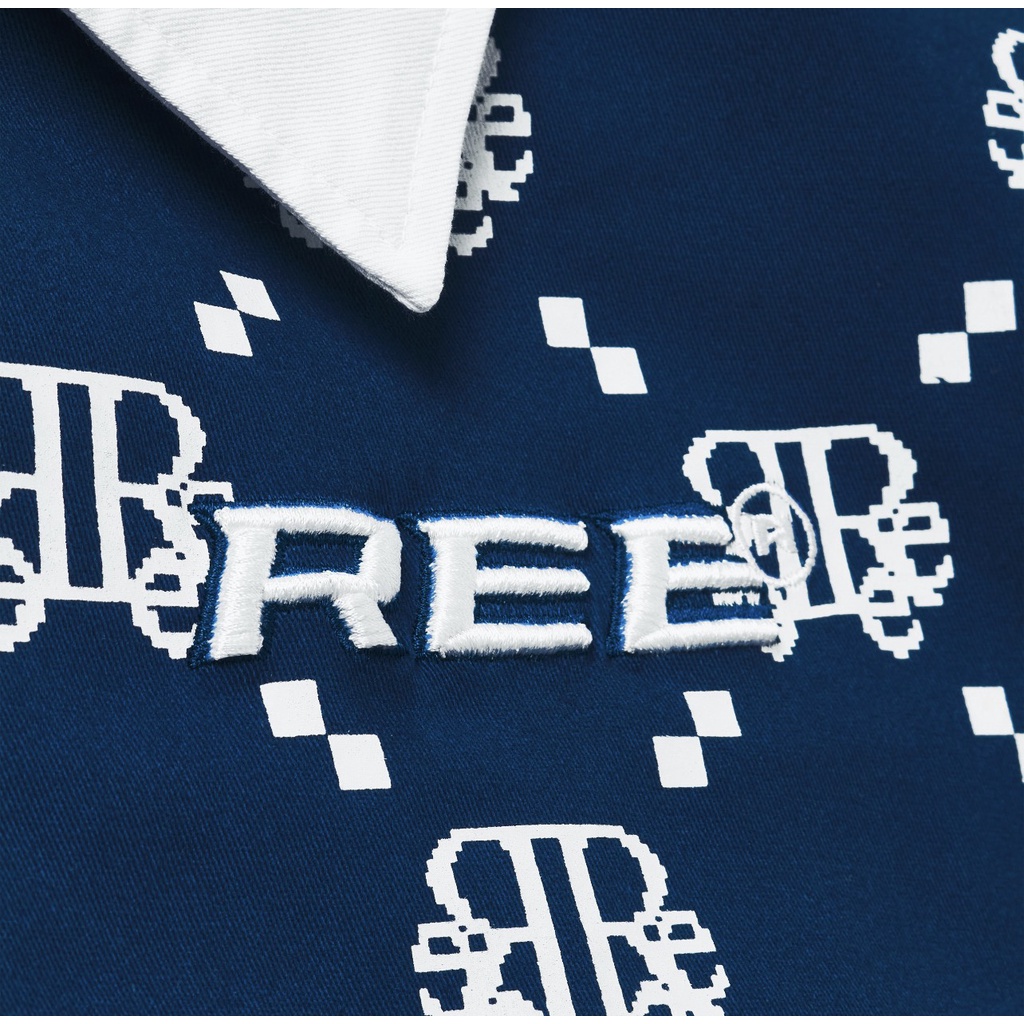 LOCAL BRAND REE - ÁO KHOÁC KHAKI DIAMOND MONOGRAM MÀU DENIM BLUE