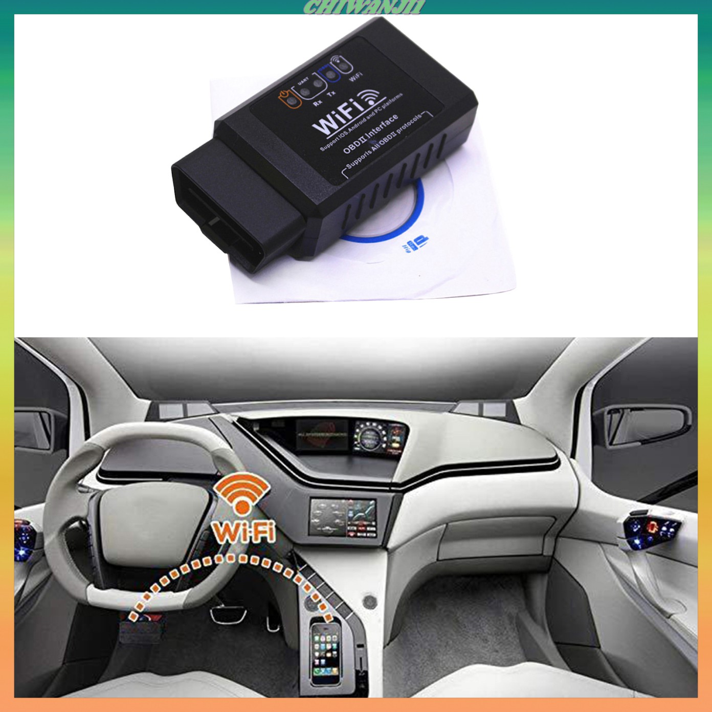 Máy chẩn đoán OBD2 Wifi Mini trên xe hơi cho iOS/Android