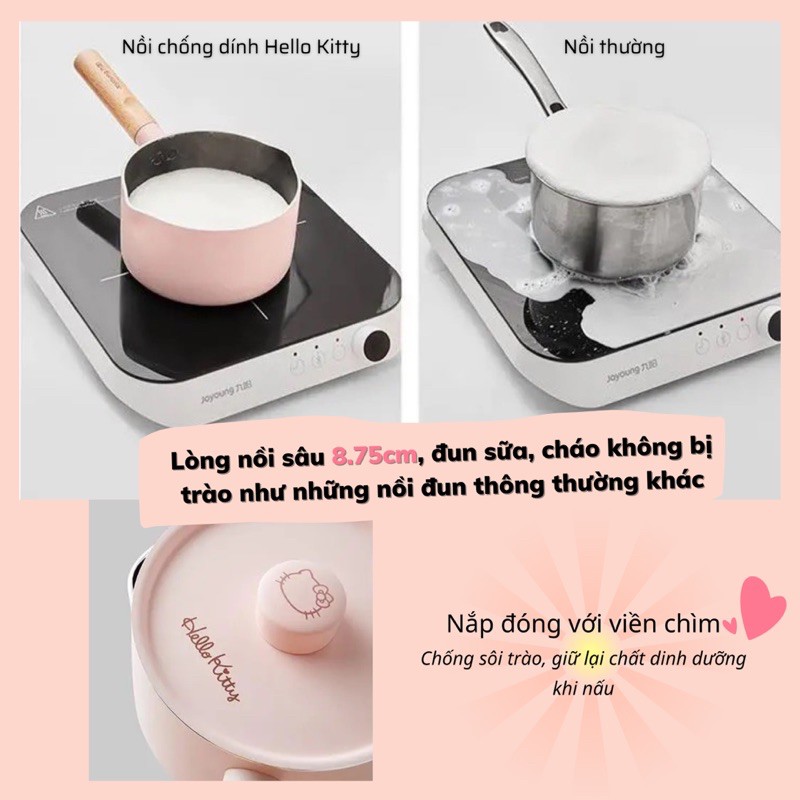 Nồi Chống Dính Màu Hồng Hello Kitty JoYoung Line Friends TLL1622DKX [CMART GIA DỤNG TIỆN ÍCH]