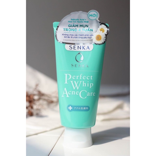 Sữa rửa mặt cho da mụn Senka Perfect Whip Acne Care - Tube 100gr