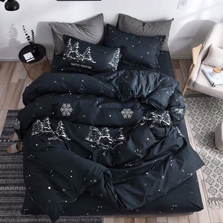 Bộ Ga Giường 5 Món (Hình Thật) Chần Bông Cây Thông Cotton Cực Sang M2*2M-M4*2M- M6*2M-M8*2M