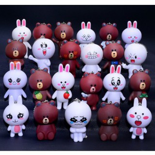 Móc khóa gấu brown và thỏ cony