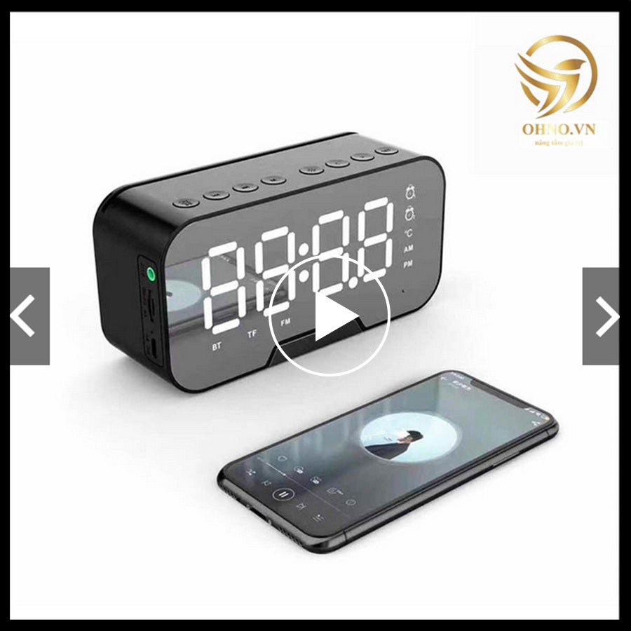 Loa Đồng Hồ KIMISO K10 Bluetooth Đồng Hồ Tráng Gương Loa Báo Thức Tích Hợp Đài FM