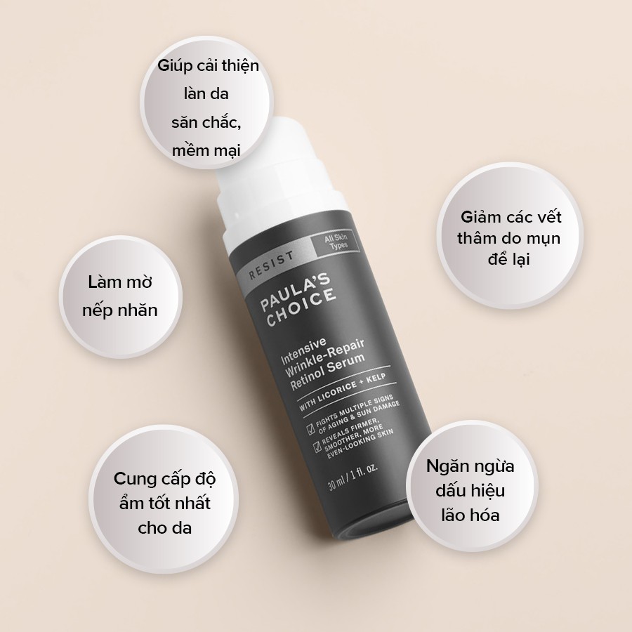 Tinh chất chống lão hóa và làm mờ nếp nhăn Paula's Choice Resist Intensive Wrinkle - Repair 0.1 Retinol Serum 30ml M7710