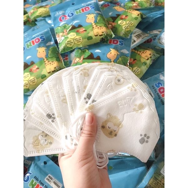 Khẩu Trang Trẻ Em Q6 Kids Cho Bé 6 Tháng-2 Tuổi(Sét 10c)
