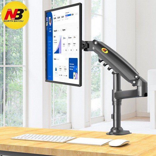 Giá treo / giá đỡ màn hình máy tính North Bayou NB-H80 (gắn bàn) 360 độ 17- 27 inch - Chính hãng