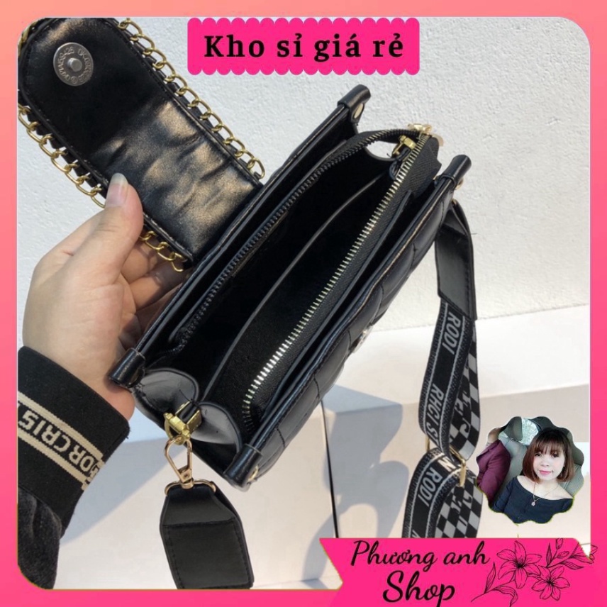 Túi xách nữ đeo chéo dây bản to thổ cẩm phong cách vintage hót 2022 VG652 helobaby