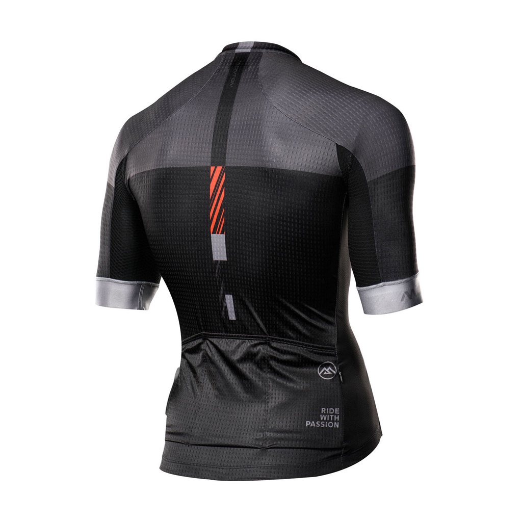 Áo đạp xe ngắn tay Monton concrete jungle black gray