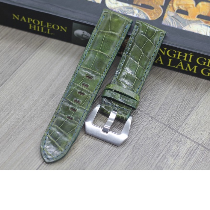 dây da cá sấu, dây đồng hồ da cá sấu thật vân bụng mẫu mã đẹp hợp thời trang, sản phẩm kèm khóa BẢO HÀNH 6 THÁNG