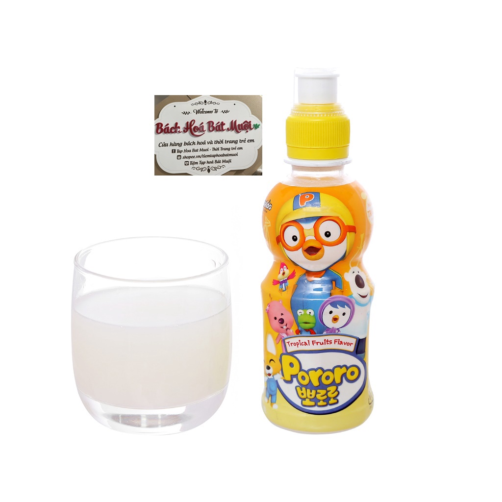 Nước trái cây vị sữa Pororo chai 235ml