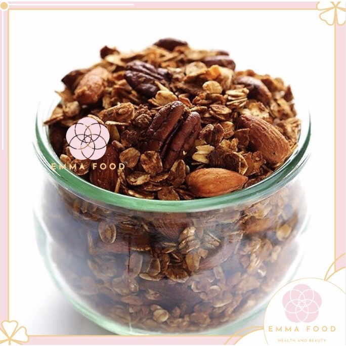 Combo 500G Granola Mix 15 Hạt + 250g Biscotti 3 Vị Không Đường by EMMA Food