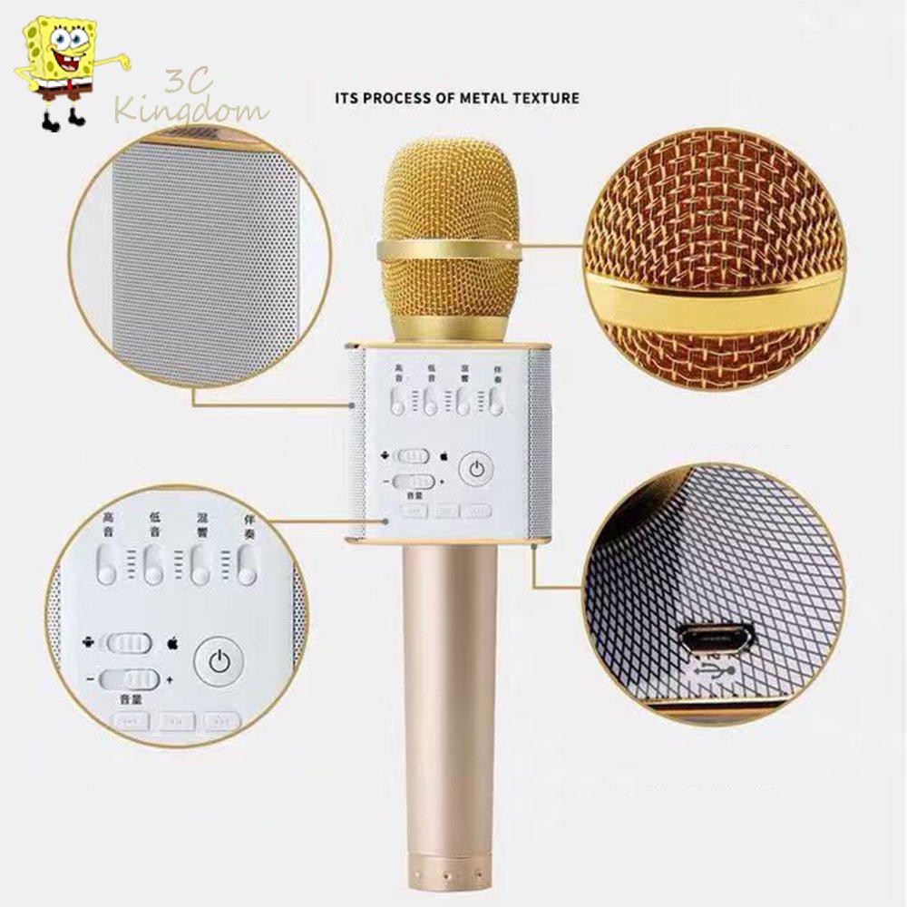 ☆Pro☆ Q9 Wireless Karaoke Microphone Speaker 2-in-1 Handheld Sing & Recording