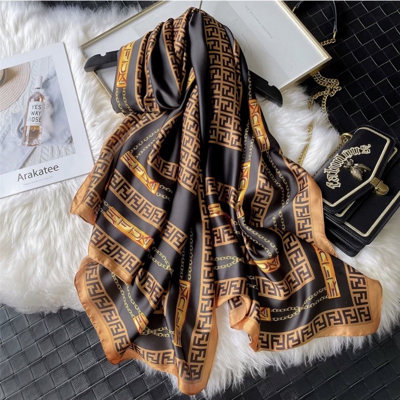 Khăn choàng cổ lụa cao cấp size 90x180cm