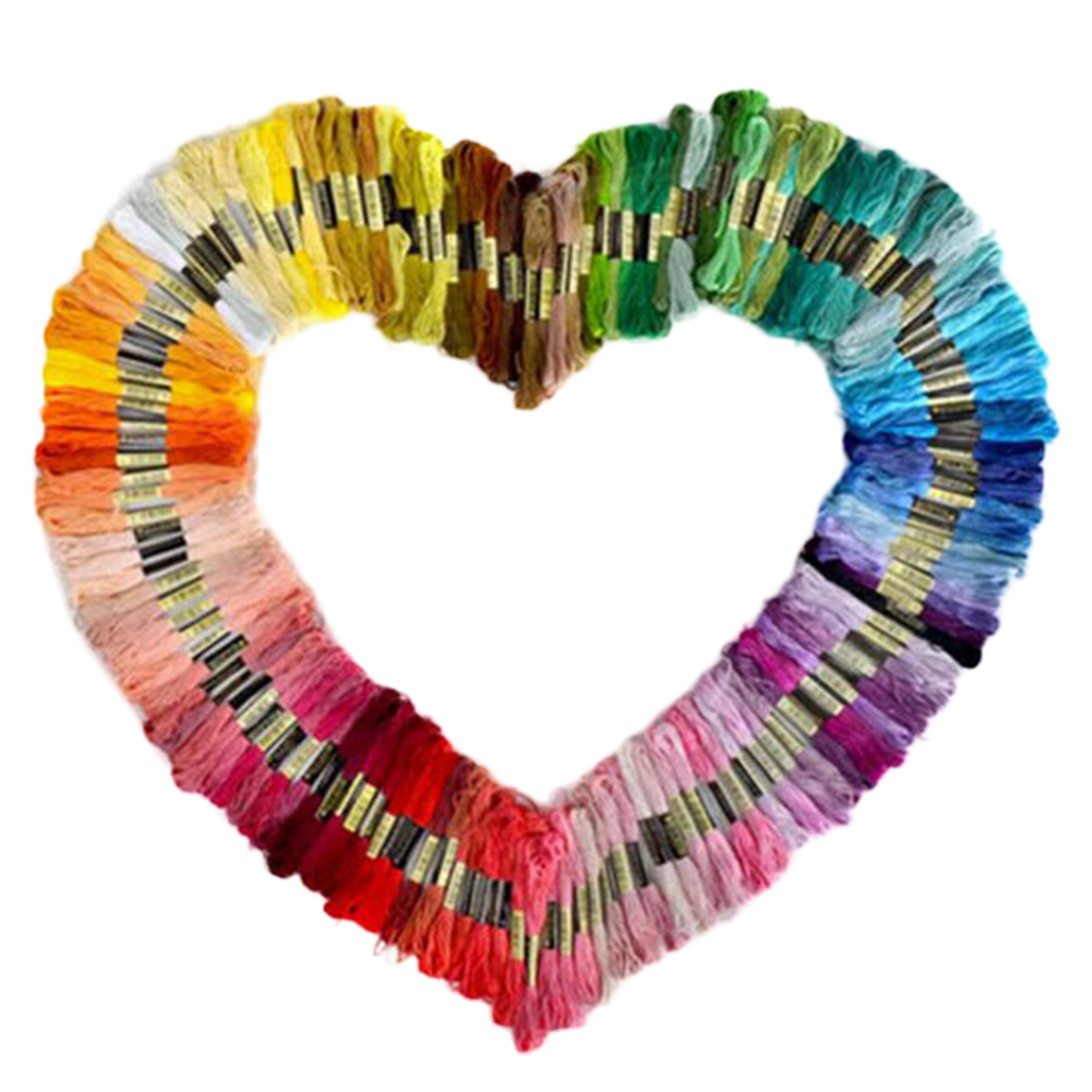 HOMMY Set 50 Cuộn Chỉ Thêu Chữ Thập 8m Nhiều Màu