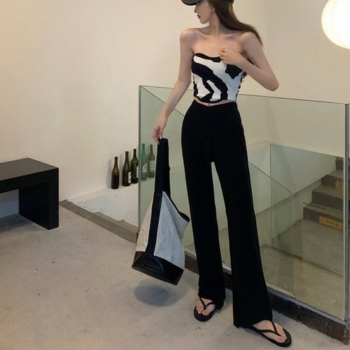 Cocory vn Bộ Áo Cardigan Dài Tay + Quần Dài Lưng Cao Thời Trang Quyến Rũ Cho Nữ