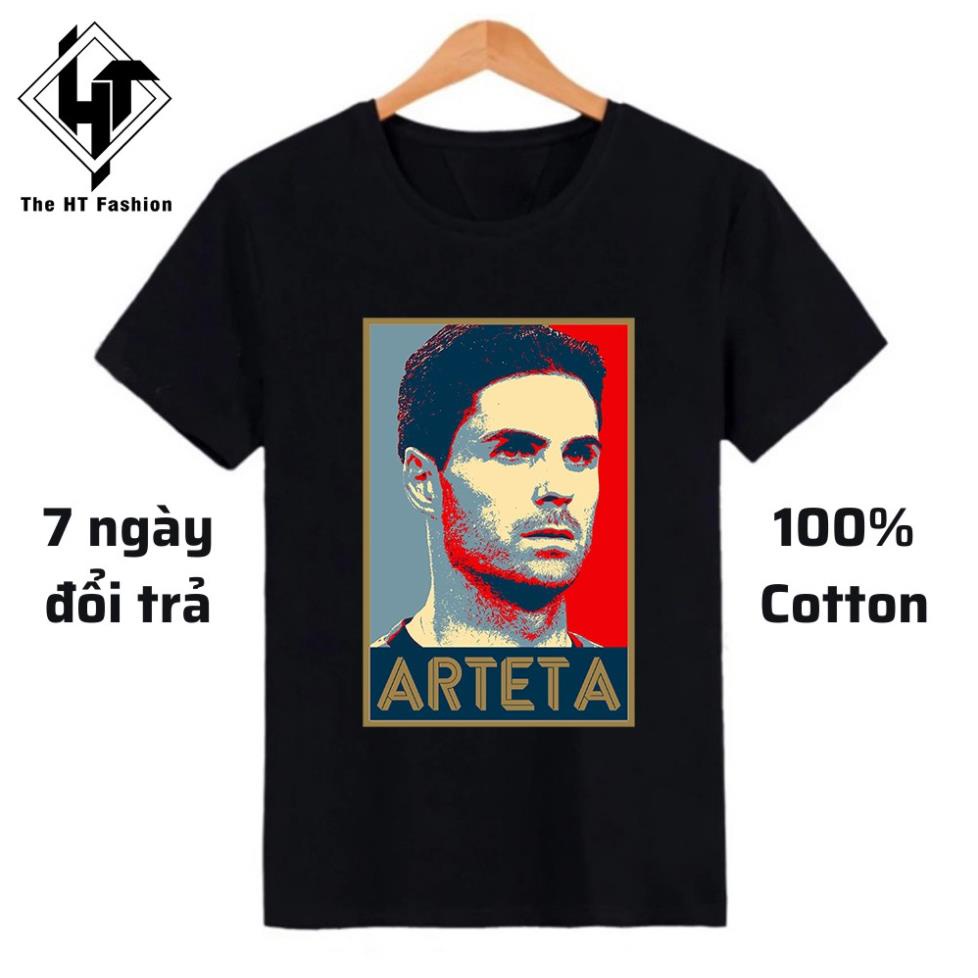 Áo Thun Arteta Vải Cotton 100% Cao Cấp Thoáng Mát - Áo Phông Trắng Đen - The HT Fashion HT003