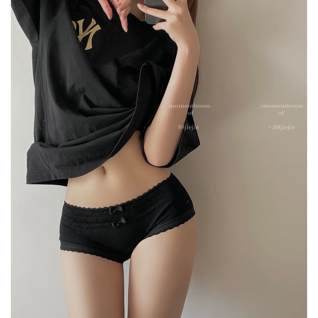 Quần Lót Cotton Lưng Thấp Đính Nơ Thoáng Khí Phong Cách Nhật Bản Quyến Rũ Cho Nữ | BigBuy360 - bigbuy360.vn