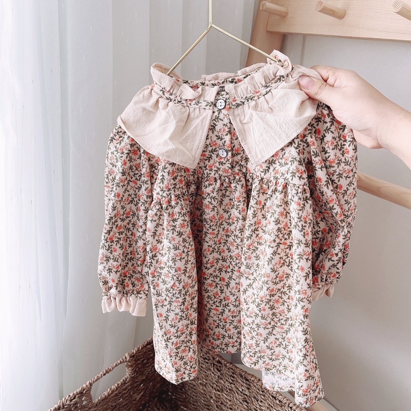 Váy nhung tăm bé gái size 80-140