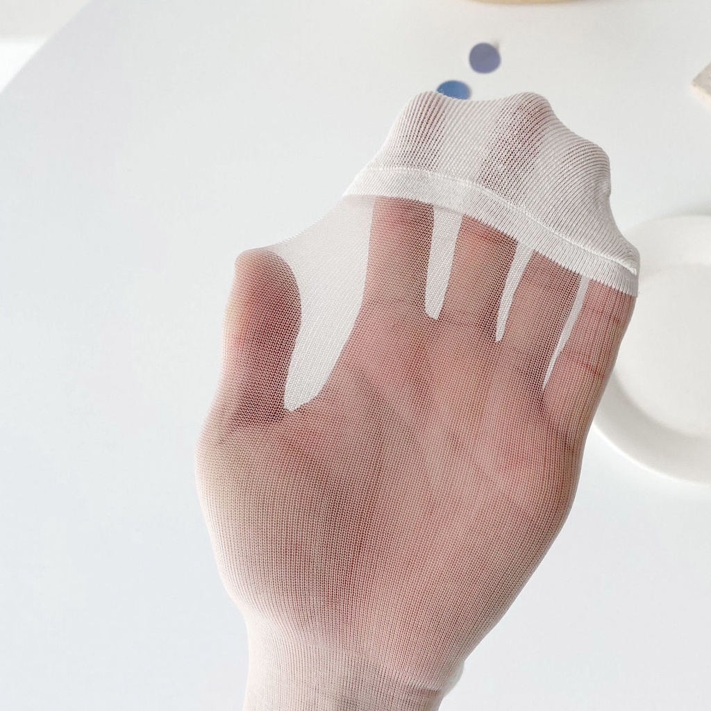 Vớ Lụa Xuyên Thấu Viền Cong Mềm Mại Phong Cách Lolita Nhật Bản Cho Nữ