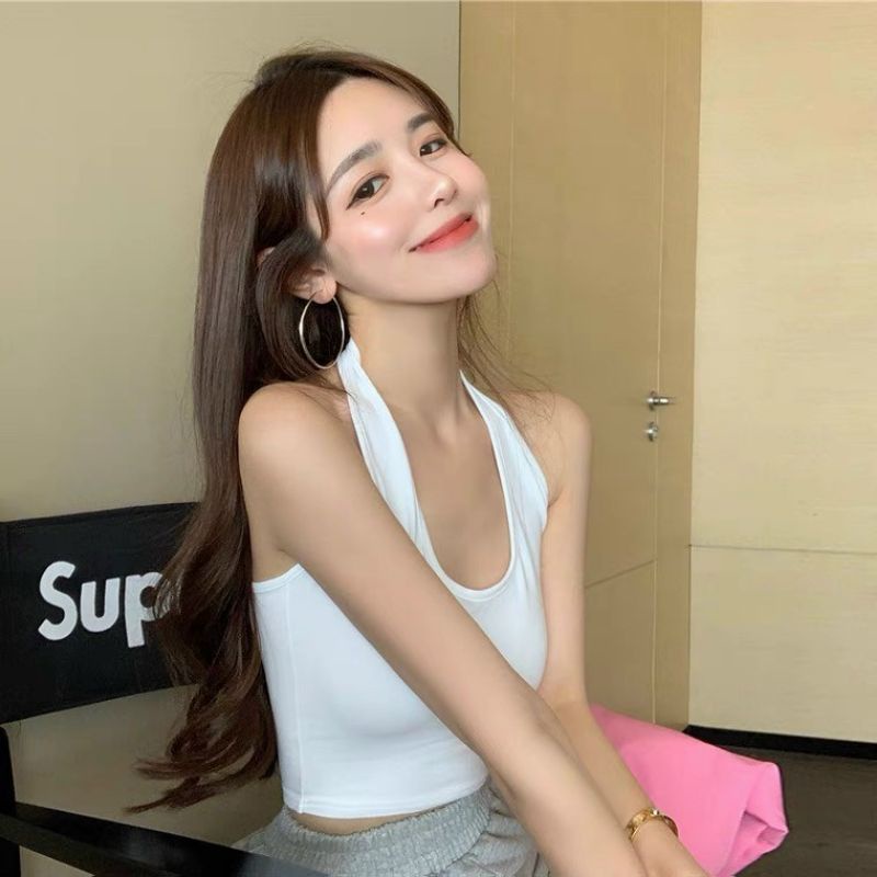 Áo kiểu cổ yếm hở lưng chất thun borip mịn đẹp - AO076