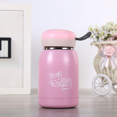 Bình Giữ Nhiệt  320mL, Ruột Thép Không Gỉ S304, Đủ màu xanh ngọc,xanh dương,hồng cực Cute