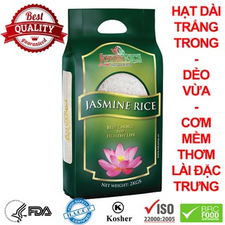 Gạo thơm lài lotus rice 5kg - dẻo vừa, mềm cơm, thơm lài đặc trưng 5.0