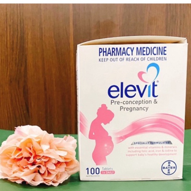 Vitamin dành cho bà bầu Elevit 100 viên chính hãng Bayer Úc giúp mẹ bầu có 1 thai kỳ mạnh khoẻ