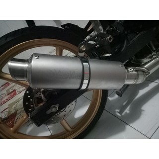 Lon pô LeoVince bạc Dài