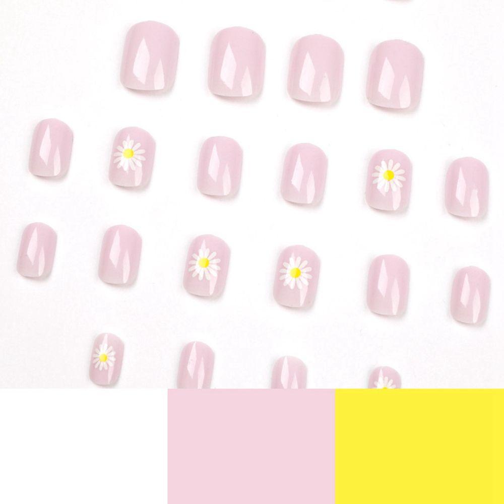 OKDEALS Bộ 24 Móng Tay Giả Đầu Tròn / Vuông Che Phủ Toàn Diện Tháo Rời Được