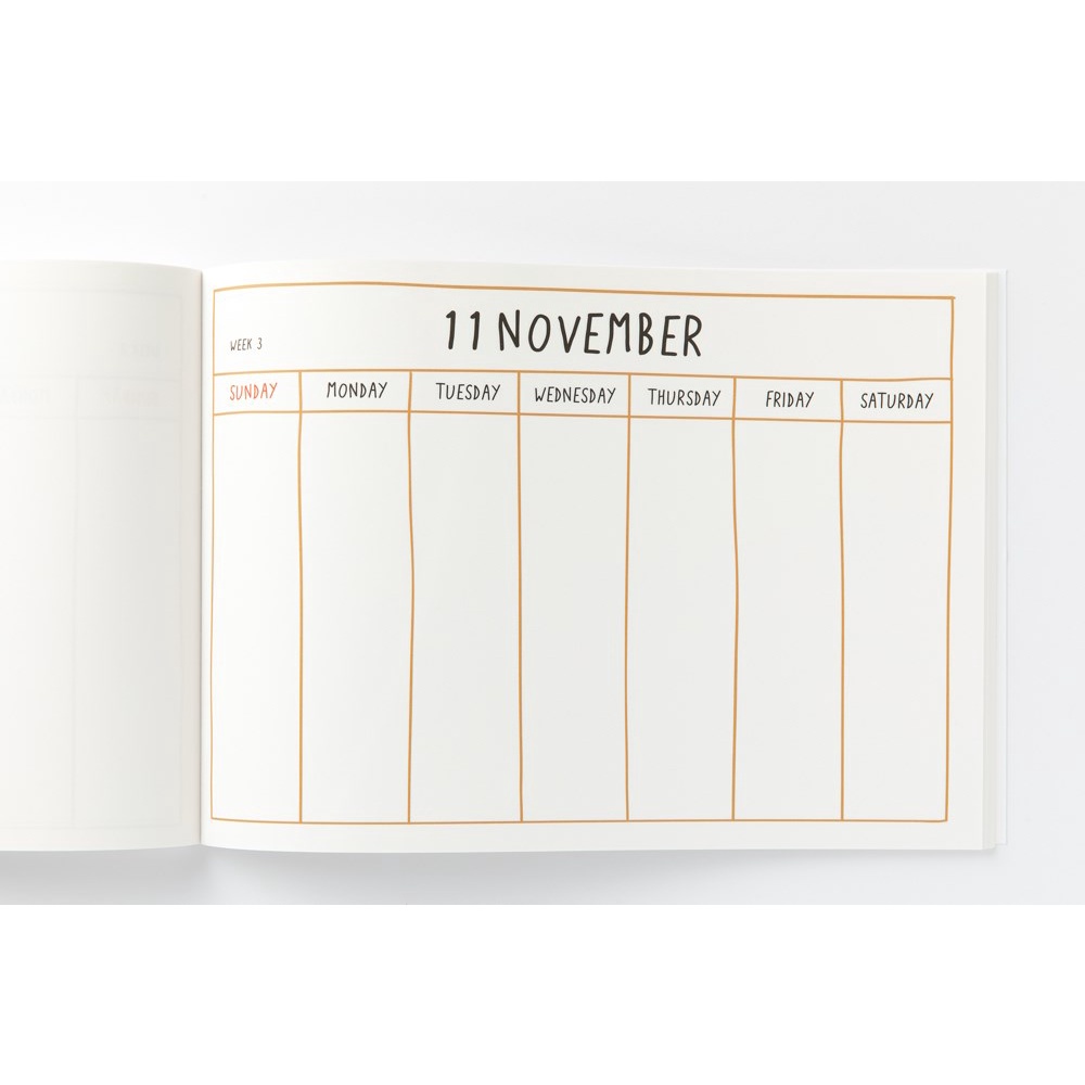 Cuốn Lịch Ghi Chú Kế Hoạch Hàng Tuần 18 Tháng ARTBOX Hàn Quốc Thiết Kế Viền Vàng