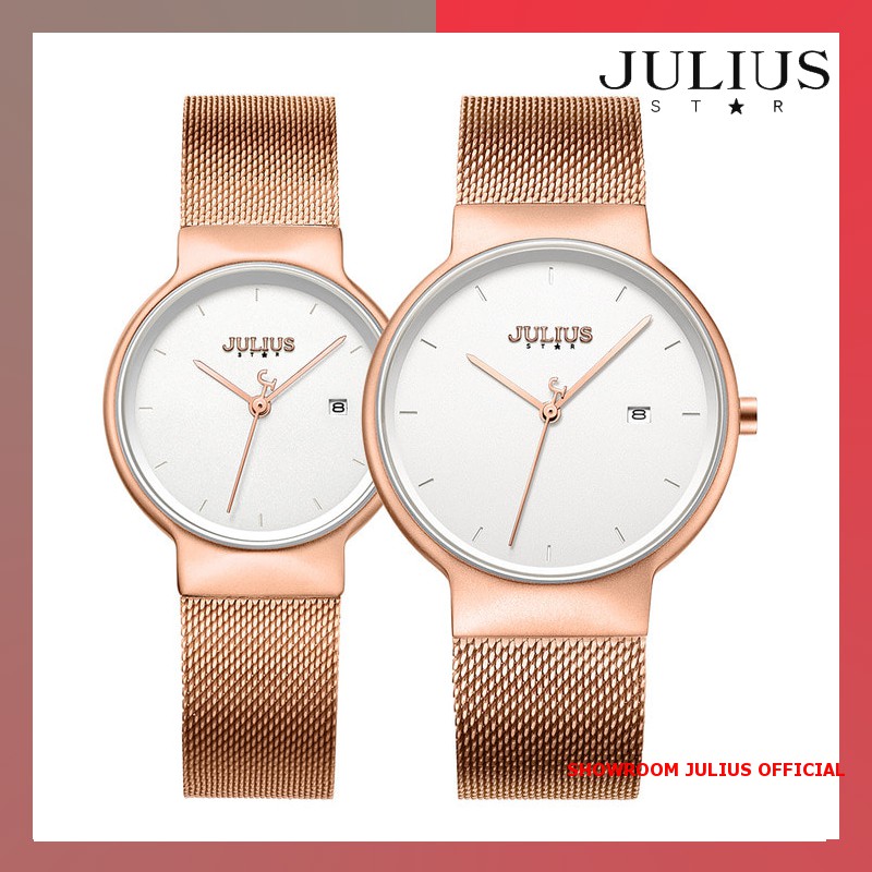 Đồng hồ cặp Julius Star Js009 dây thép