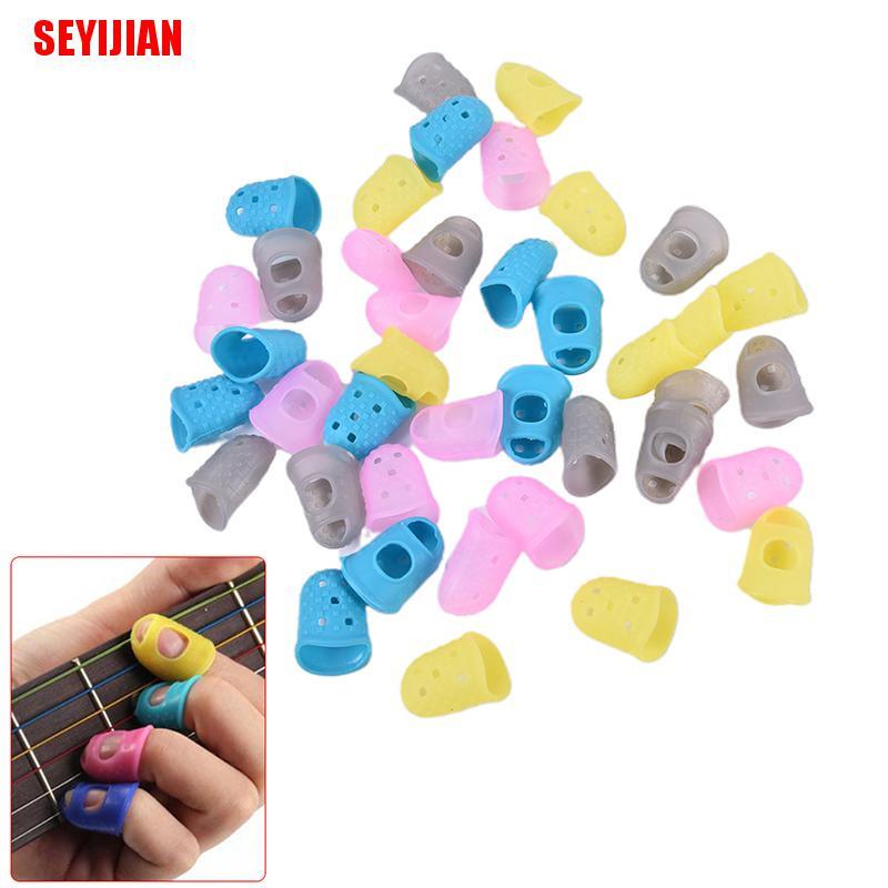 Set 10 Găng Tay Silicone Bảo Vệ Ngón Tay Chống Trượt Khi Chơi Guitar