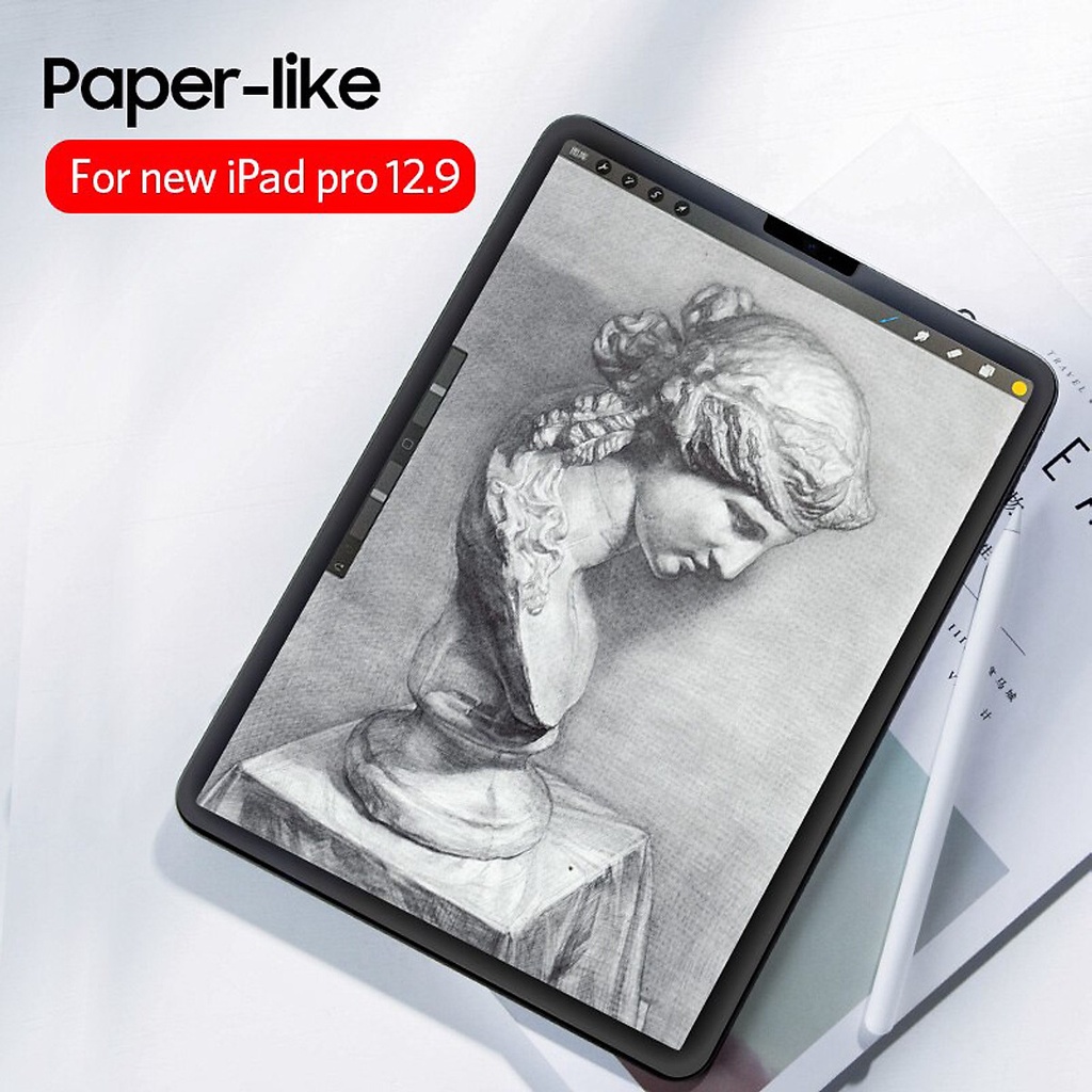 Dán màn hình dành cho iPad Paper-like Kai Cao Cấp chống vân tay cho cảm giác vẽ như trên giấy- Hàng Chính Hãng