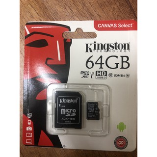 Thẻ nhớ Micro SD 64G Kingston - Hàng chính hãng FPT