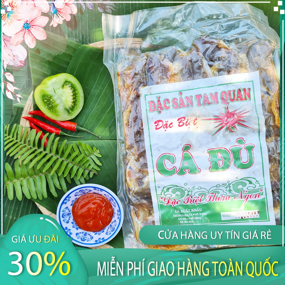 Khô Cá Đù Loại Tẩm Gia Vị Tỏi Ớt 500gr Giá Rẻ