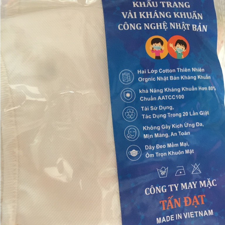 KHẨU TRANG VẢI COTTON CHO BÉ