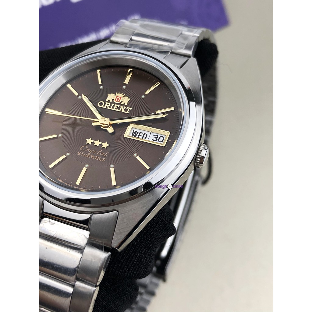 Đồng hồ nam Orient 3 sao cổ size 37mm FAB00006T9