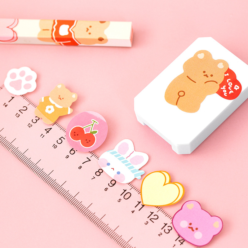 Set 2 tờ nhãn dán trang trí họa tiết gấu đáng yêu dễ thương