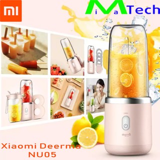 Máy xay sinh tố cầm tay xiaomi deerma 2 lưỡi mạnh mẽ không dây tiện lợi công suất lớn
