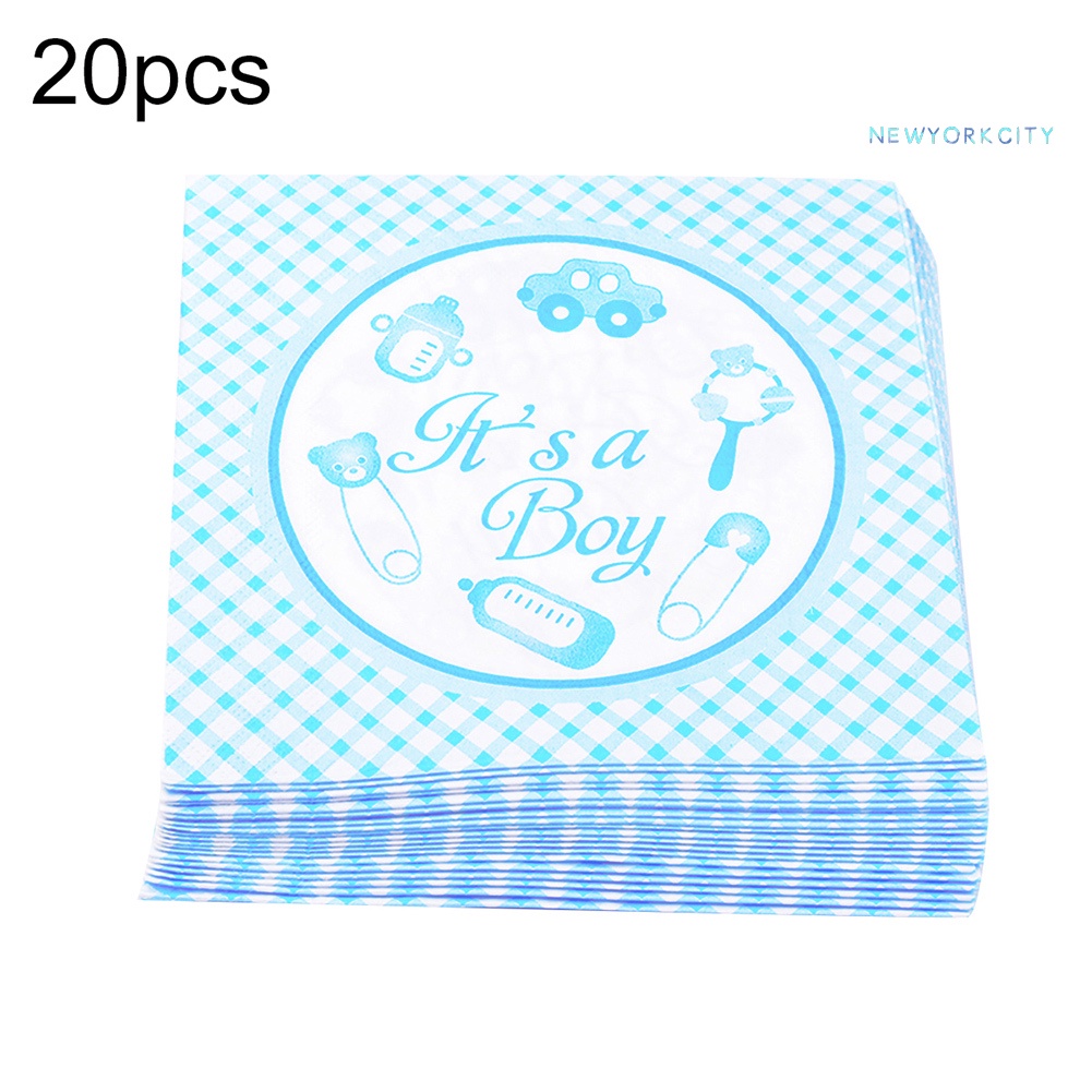 Bộ 20 Khăn Giấy In Chữ It'S a Girl/Boy Cho Trang Trí Tiệc Sinh Nhật
