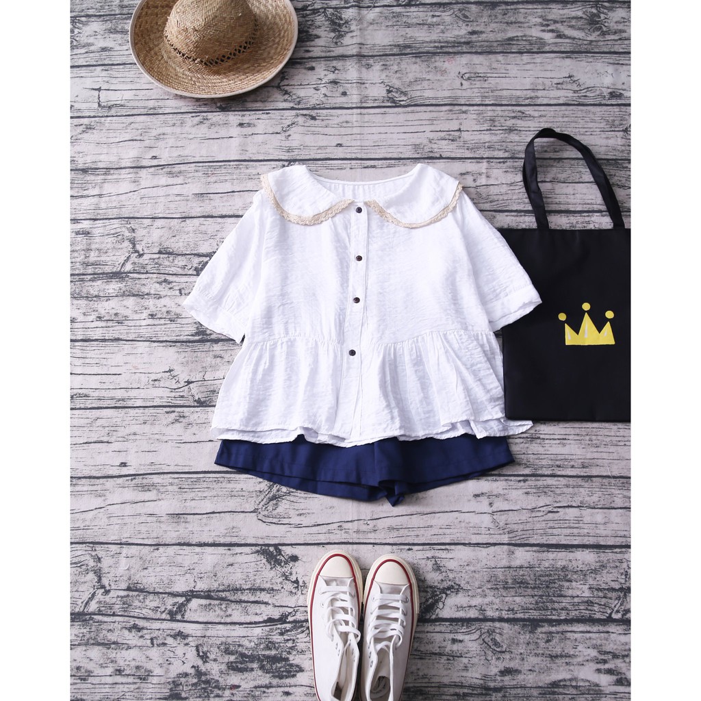ÁO PEPLUM CỔ SEN