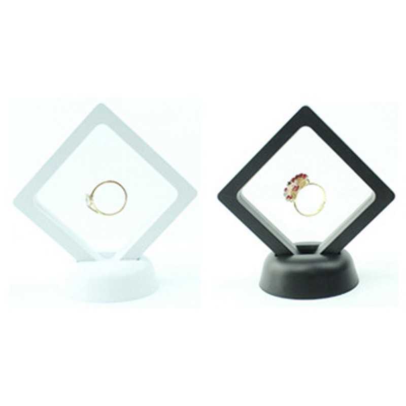 Dụng cụ trưng bày nữ trang hình vuông màu trắng/đen