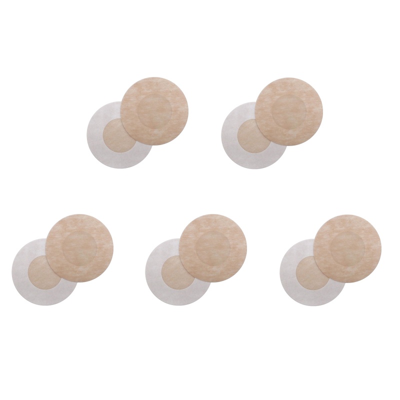 XIXI Set 5 Cặp Miếng Dán Ngực Tròn / Cánh Hoa / Trái Tim Vô Hình Tự Dính Bằng Vải Không Dệt Dùng Một