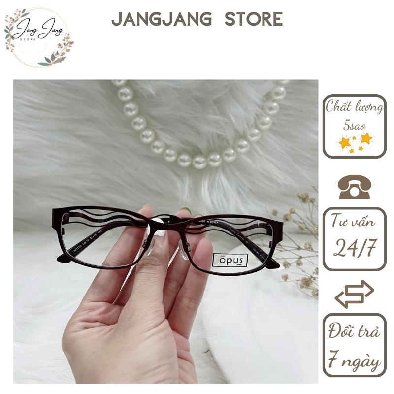 Gọng cận nữ hàn quốc JANGJANG kim loại nhẹ thiết kế độc đáo size nhỏ ôm mặt đàn hồi dễ cân chỉnh với mọi người