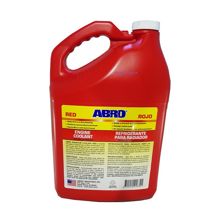 Nước Làm Mát Động Cơ Ô Tô ABRO ENGINE COOLANT Đỏ 4Lít