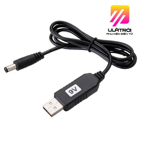 Dây cáp chuyển nguồn tăng áp USB 5V sang 9V 12V Jack 5.5x2.1mm