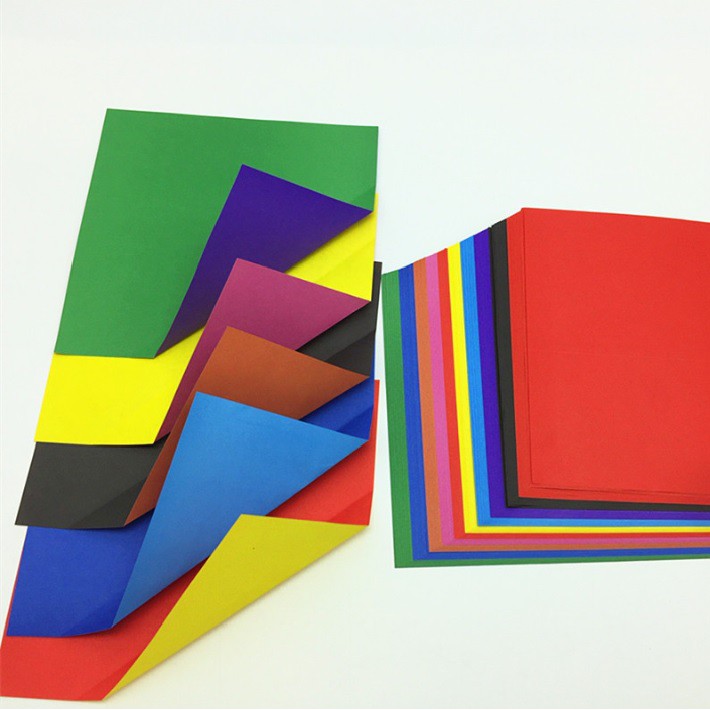 Giấy Chuyên Dụng Gấp Origami  10 Màu 50 Tờ 20x20cm (2 Mặt Màu Khác Nhau)